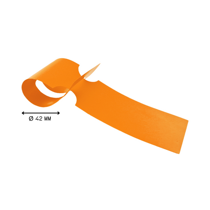 Étiquettes à boucles pour bacs E2 - 260 x 50 mm - en orange - pour imprimante transfert thermique sur rouleau - 500 étiquettes