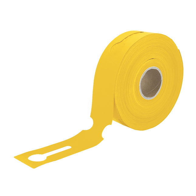 Étiquettes à boucle pour bacs E2 - 260 x 50 mm - en jaune - pour imprimante transfert thermique sur rouleau - 500 étiquettes