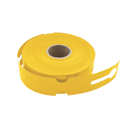 Étiquettes à boucle pour bacs E2 - 260 x 50 mm - en jaune - pour imprimante transfert thermique sur rouleau - 500 étiquettes