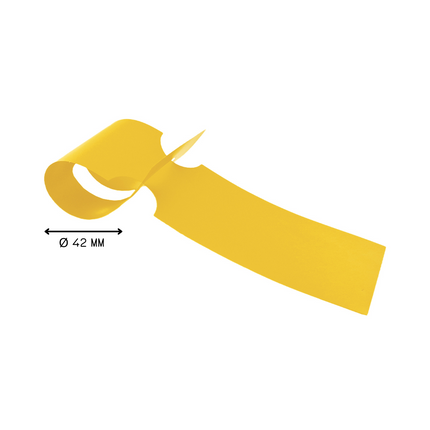 Étiquettes à boucle pour bacs E2 - 260 x 50 mm - en jaune - pour imprimante transfert thermique sur rouleau - 500 étiquettes