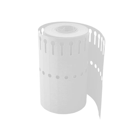 Étiquettes à boucle blanches - 120 x 13 mm - 1000 étiquettes sur rouleau PVC