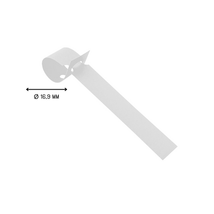 Étiquettes à boucle blanches - 120 x 13 mm - 1000 étiquettes sur rouleau PVC