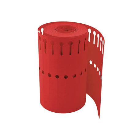 Étiquettes à boucle rouges - 120 x 13 mm - 1000 étiquettes sur rouleau PVC