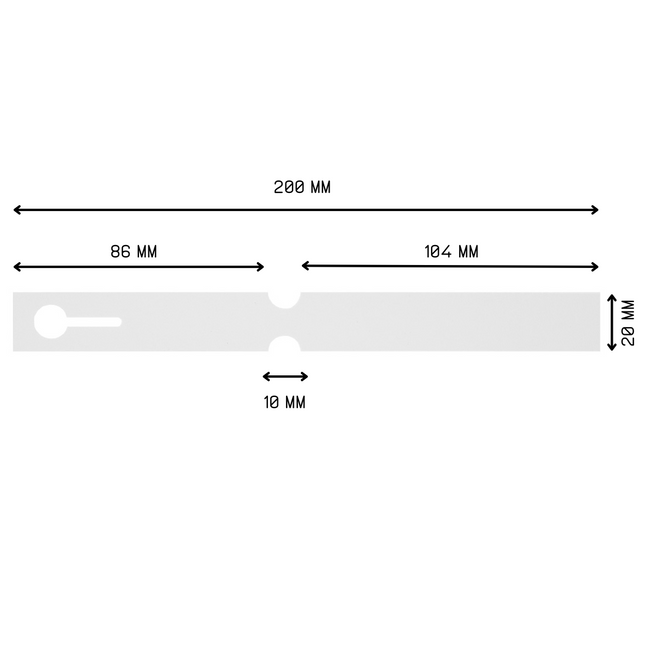 Étiquettes à boucle PVC sur rouleau - 200 x 20 mm - 1000 étiquettes
