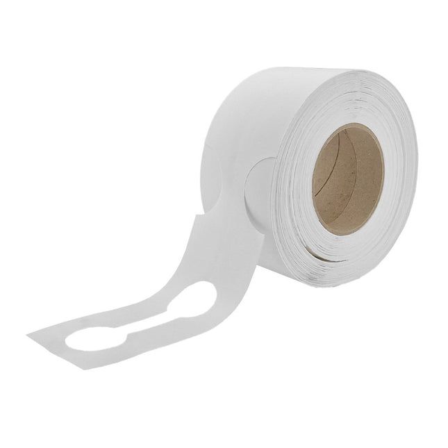 Étiquettes à boucle blanches Giant - 381 x 75 mm - pour imprimante transfert thermique - 250 étiquettes sur rouleau