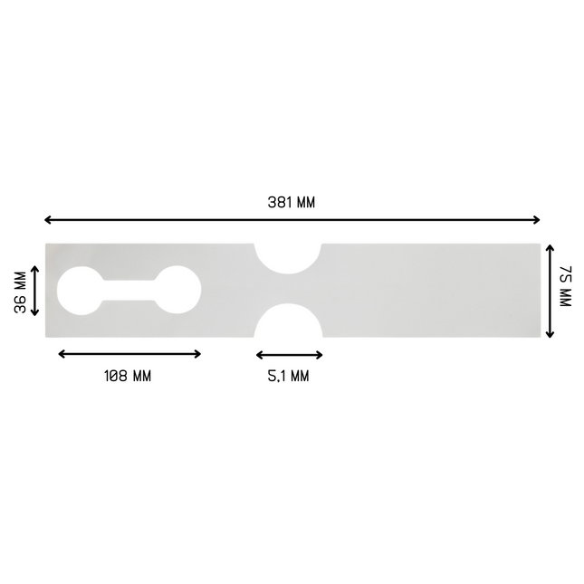Étiquettes à boucle Giant personnalisées - 381 x 75 mm - 100 étiquettes
