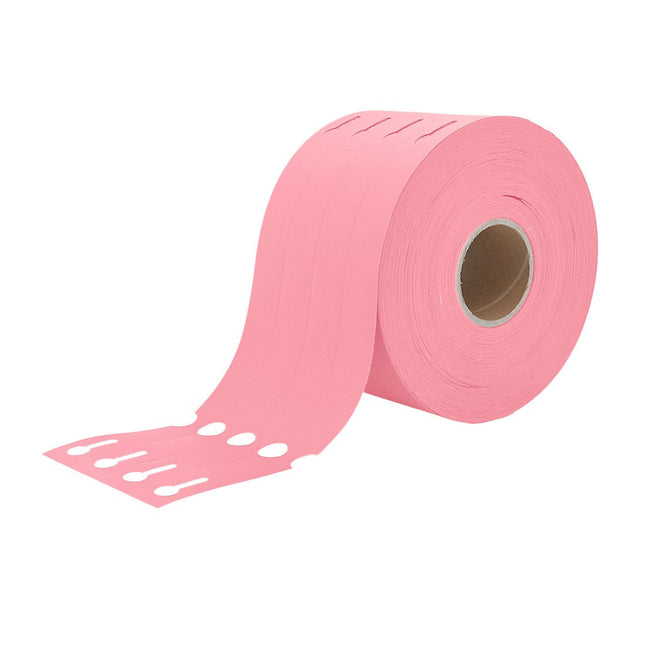 Étiquettes à boucle roses - 250 x 25 mm - pour imprimante transfert thermique - 1500 étiquettes sur rouleau
