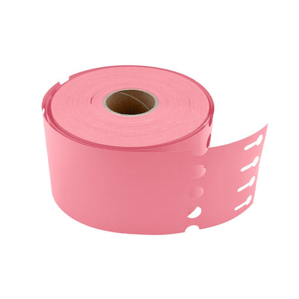 Étiquettes à boucle roses - 250 x 25 mm - pour imprimante transfert thermique - 1500 étiquettes sur rouleau