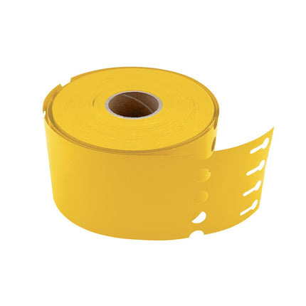 Étiquettes à boucle jaunes - 250 x 25 mm - pour imprimante transfert thermique - 1500 étiquettes sur rouleau