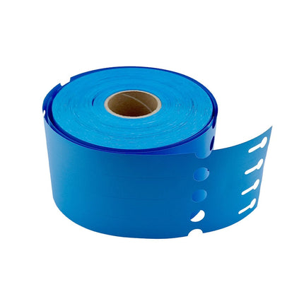 Étiquettes à boucle bleues - 250 x 25 mm - pour imprimante transfert thermique - 1500 étiquettes sur rouleau
