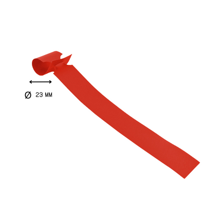 Étiquettes à boucle rouges - 250 x 25 mm - pour imprimante transfert thermique - 1500 étiquettes sur rouleau