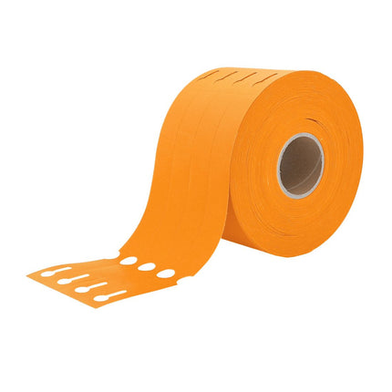 Étiquettes à boucle orange - 250 x 25 mm - pour imprimante transfert thermique - 1500 étiquettes sur rouleau