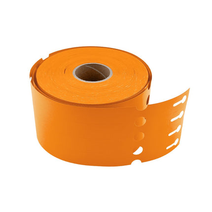 Étiquettes à boucle orange - 250 x 25 mm - pour imprimante transfert thermique - 1500 étiquettes sur rouleau