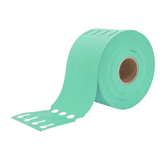 Étiquettes à boucle vertes - 250 x 25 mm - pour imprimante transfert thermique - 1500 étiquettes sur rouleau