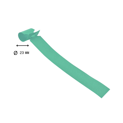 Étiquettes à boucle vertes - 250 x 25 mm - pour imprimante transfert thermique - 1500 étiquettes sur rouleau