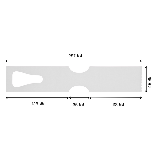 Étiquettes à boucle - 279 x 48 mm -  avec détection métallique - 500 étiquettes sur rouleau