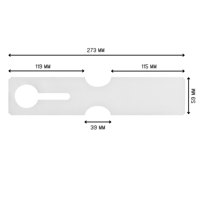 Grandes étiquettes à boucle sur rouleau - 273,5 x 59 mm - pour imprimante transfert thermique - 500 étiquettes