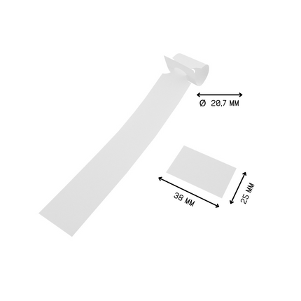 Étiquettes à boucle personnalisées avec perforation - 250 x 25 mm - 200 étiquettes