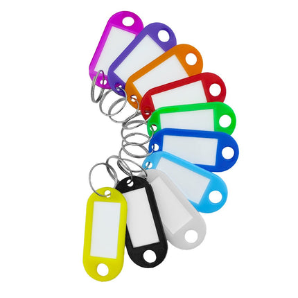 Porte-clés étiquettes plusieurs couleurs - 48 x 22 - 100 pièces