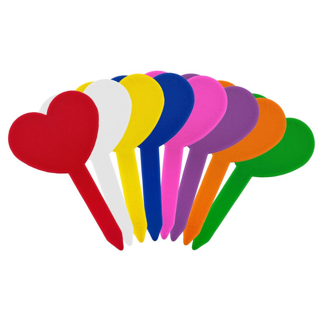 Étiquettes à piquer forme en cœur PVC - 82 x 46 mm - 100 étiquettes