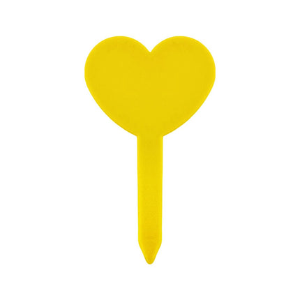 Étiquettes à piquer forme en cœur PVC - 82 x 46 mm - 100 étiquettes