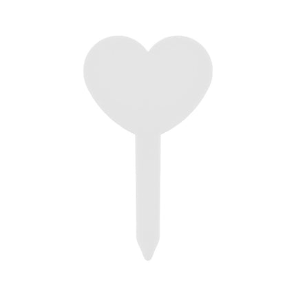 Étiquettes à piquer forme en cœur PVC - 82 x 46 mm - 100 étiquettes