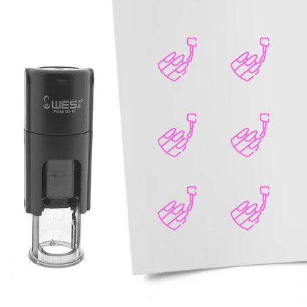Tampon encreur ongles peints - Ø10 mm