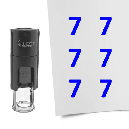 Tampon encreur chiffre 7 - Ø10 mm