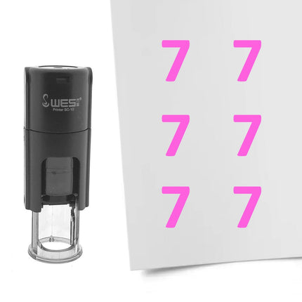 Tampon encreur chiffre 7 - Ø10 mm