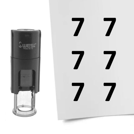 Tampon encreur chiffre 7 - Ø10 mm