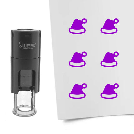 Tampon encreur bonnet de Noël - Ø10 mm