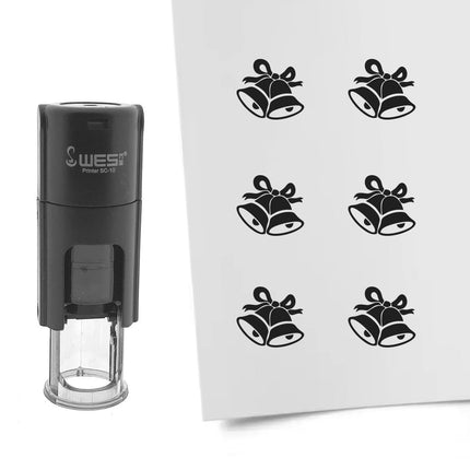 Tampon encreur cloche de Noël - Ø10 mm