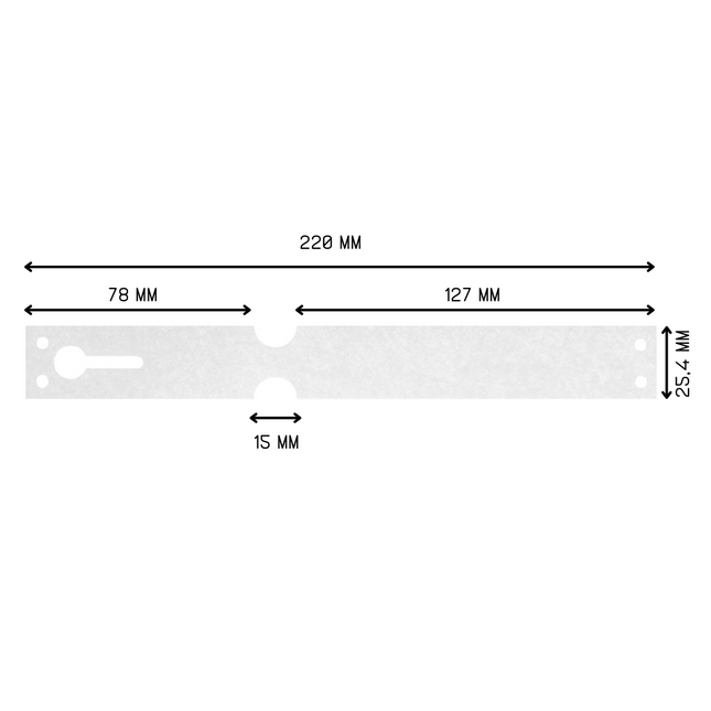 Étiquettes à boucle Tyvek pliées zigzag - 220 x 25,4 mm- pour imprimante matricielle - 1000 étiquettes
