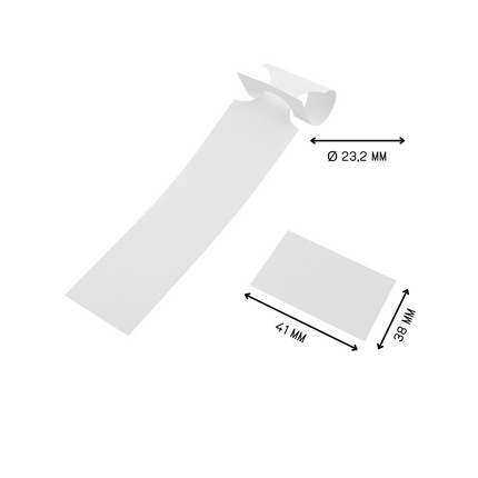 Étiquettes à boucle blanches avec perforation - 250 x 38 mm - pour imprimante laser - 200 étiquettes