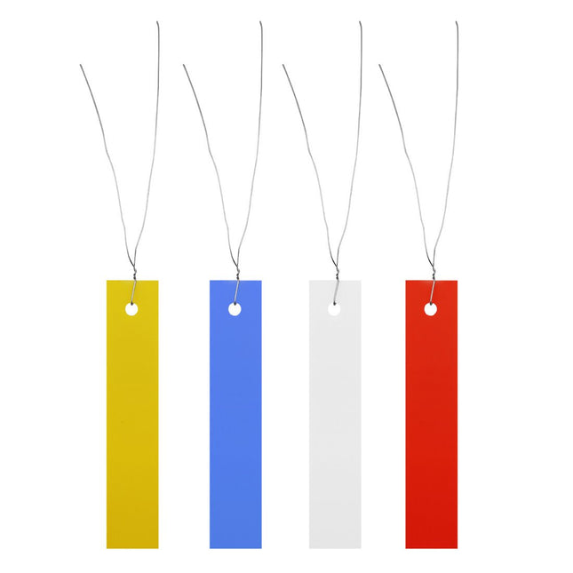 Étiquettes à suspendre PVC - 100 x 18 mm - 250 étiquettes