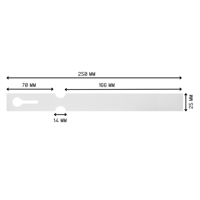 Étiquettes à boucle blanches - 250 x 25 mm - pour imprimante laser - 200 étiquettes