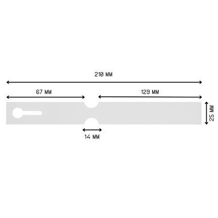 Étiquettes à boucle blanches - 210 x 25 mm - pour imprimante laser - 198 étiquettes