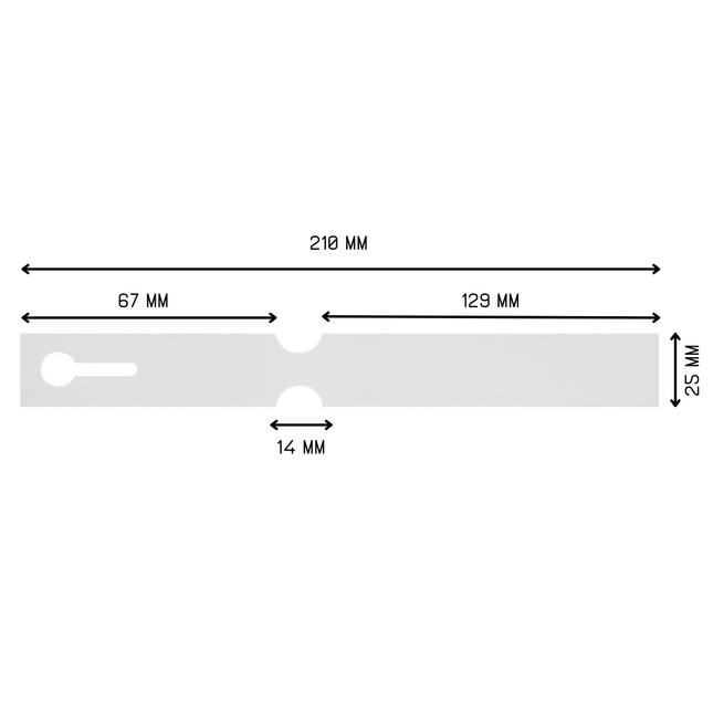 Étiquettes à boucle personnalisées - 210 x 25 mm - 198 étiquettes