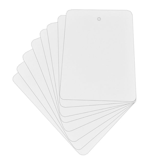 Étiquettes à suspendre blanches PET - 148,5 x 105 mm - 400 étiquettes