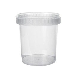 Seau de rangement transparent avec couvercle pour 500 jetons