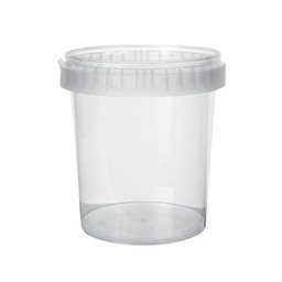 Seau de rangement transparent avec couvercle pour 500 jetons