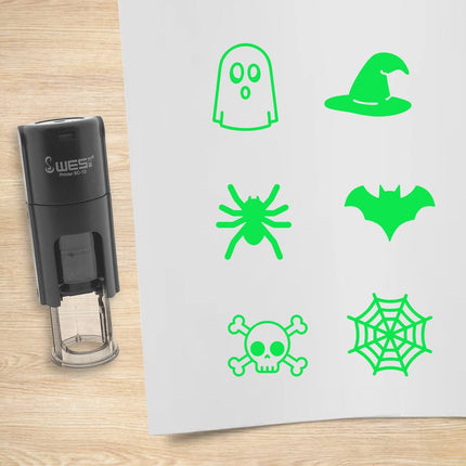 Kit de 6 tampons encreurs Halloween - Ø10 mm