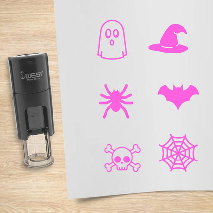 Kit de 6 tampons encreurs Halloween - Ø10 mm