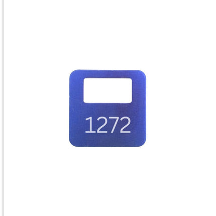 Jeton vestiaire numéroté en aluminium 35 x 35 mm personnalisé - par pièce