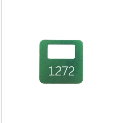 Jeton vestiaire numéroté en aluminium 35 x 35 mm personnalisé - par pièce