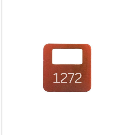 Jeton vestiaire numéroté en aluminium 35 x 35 mm personnalisé - par pièce