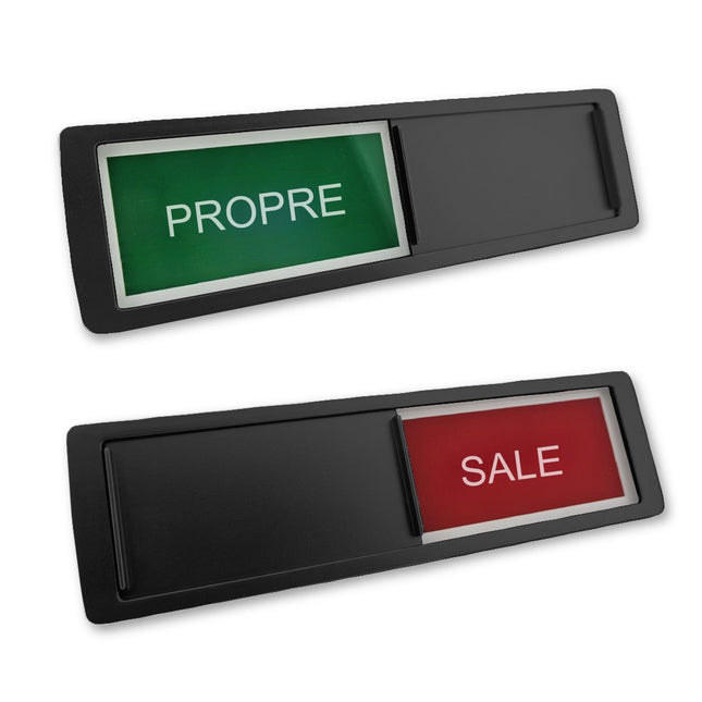 Plaque de porte  "Propre-Sale" - 178 x 50 mm