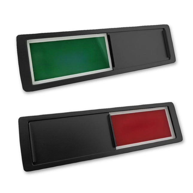 Plaque de porte Vert-Rouge - 178 x 50 mm