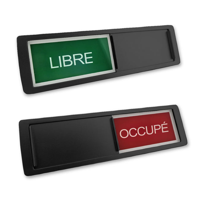 Plaque de porte  "Libre-Occupé" - 178 x 50 mm