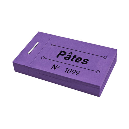 Carnet de tickets repas pâtes - 50 tickets